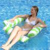 Outdoor Swimming Pool Foldable Striped Inflatable Floating Bed