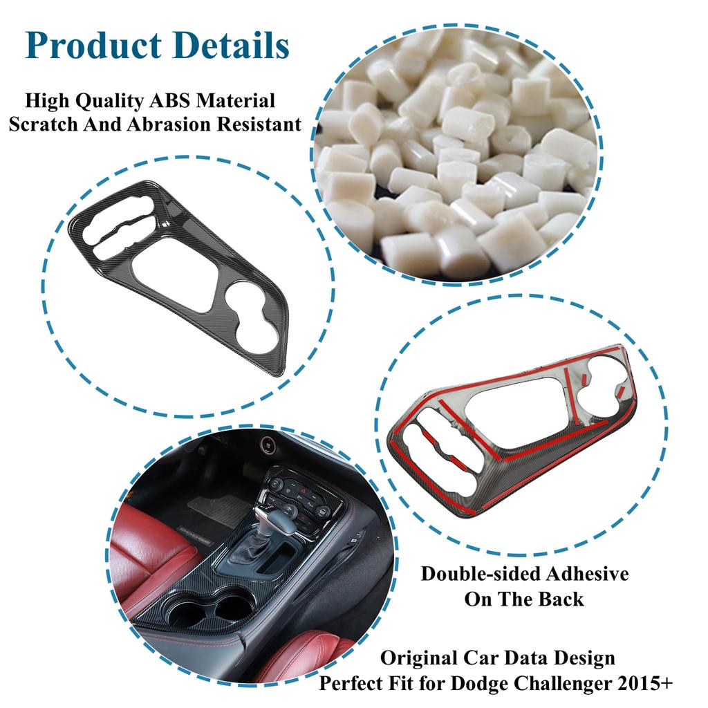 Центральная консоль автомобиля, панель переключения передач, декоративная крышка, наклейки, накладка для Dodge Challenger 2015-2022, внутренние молдинги