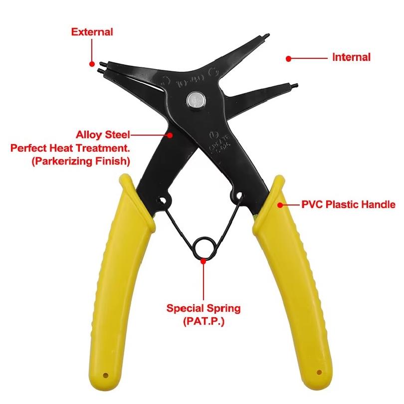 2 in 1 Circlip Pliers Internal and External Retaining Ring Pliers Inner Card Outer Retaining Ring Pliers Car Repair Tool Thread Lock3