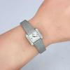 SEIKO CREDOR квадратные с бриллиантами две белых серебристых 1E70-0BY0 безель, форма, женские наручные часы, стрелки, циферблат, отделка