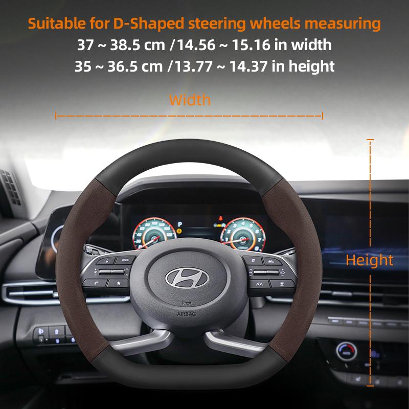Подходит для Hyundai Рулевое колесо с текстурой замши, матового карбона I30 Tucson I20 Accent I10 I40 Kona Ix35 Grand Elantra Solaris Creta Getz
