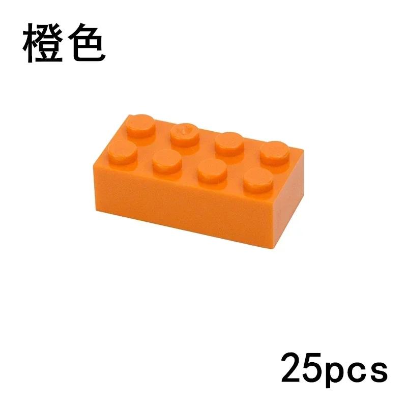 DO IT YOURSELF Plastic Material Construction Bricks Figures 25pcs Thick Blocks 2x4 Dots Dimension Works With featuring 3001 Learning Creativity Toy