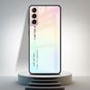 Чехол из закаленного стекла для Samsung Galaxy S21 Ultra S20 FE S10 Plus Note 20 10 Lite S9 S8 9 S10e, чехол для телефона с постепенным изменением, пословица