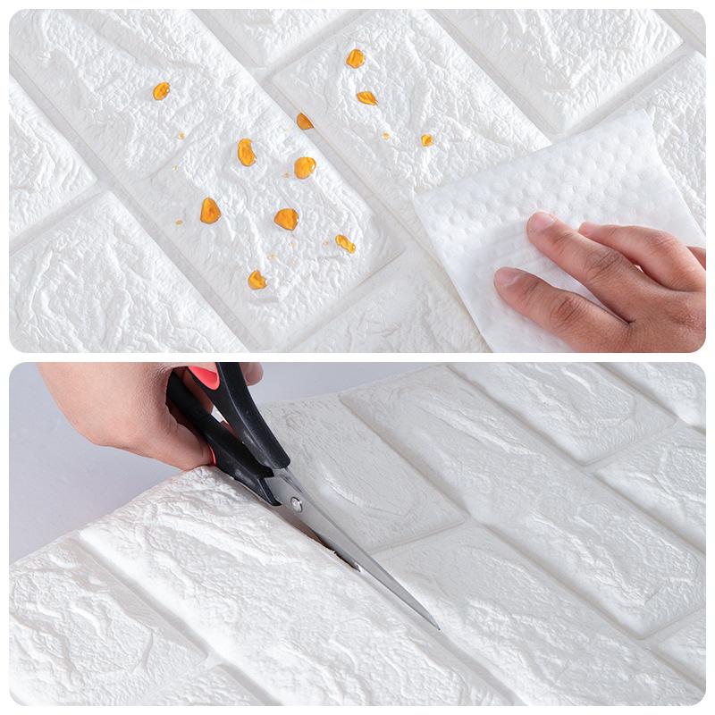 1-10 шт. 77 см * 70 см 3D-наклейка на стену имитация кирпича спальня домашний декор водонепроницаемые самоклеящиеся обои своими руками для гостиной