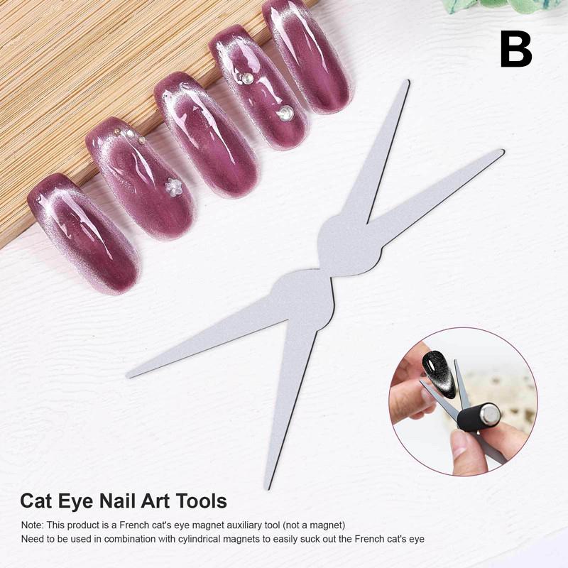 Multifunctional Cat's Eye Nail Magnetic Stick Super Strong Gel Polish Magnet Pen Cylinder with Iron Sheet for Creative Nail Art