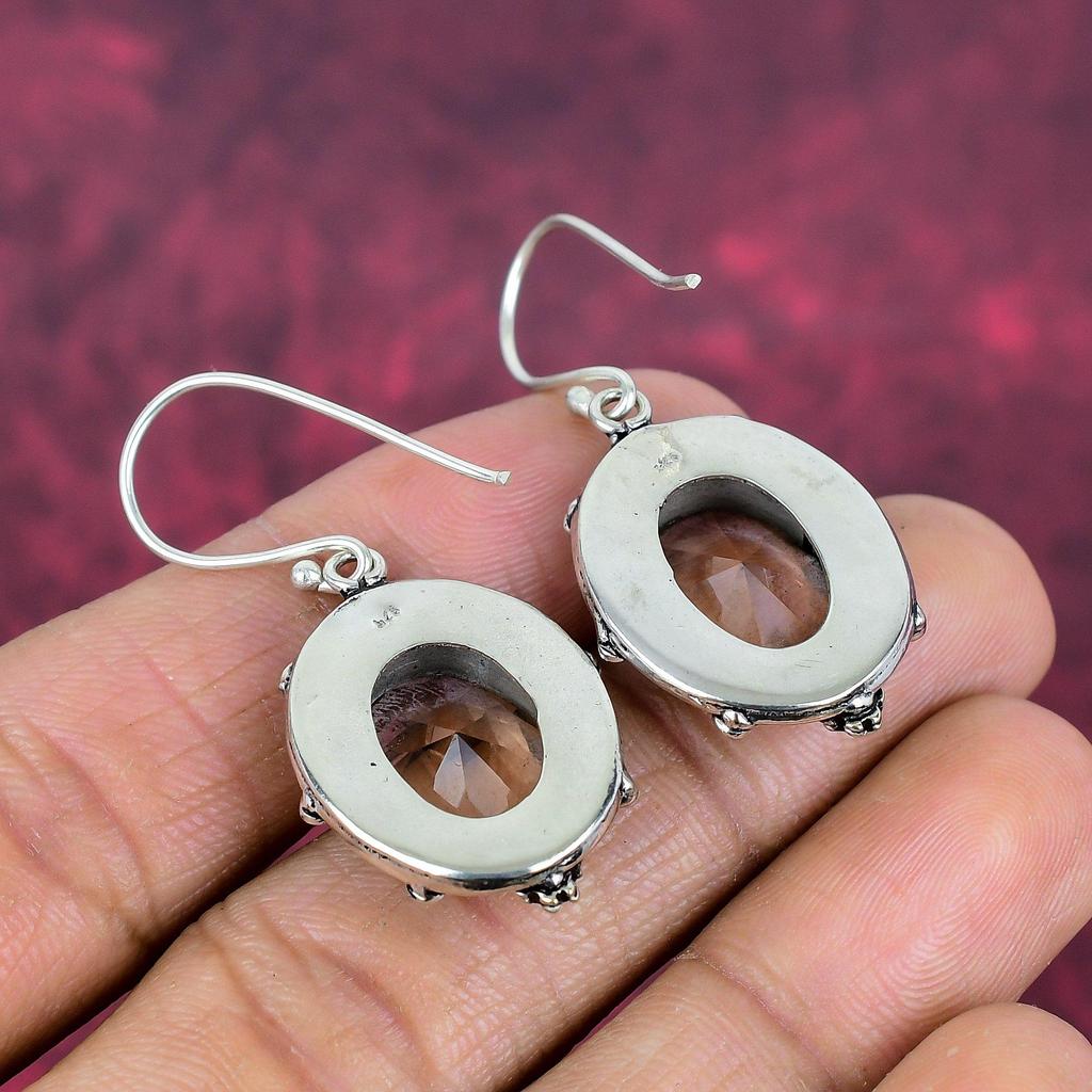 Серьги с морганитом, драгоценные камни ручной работы, 925 пробы, серьги из стерлингового серебра, антикварные украшения, для подарка на помолвку