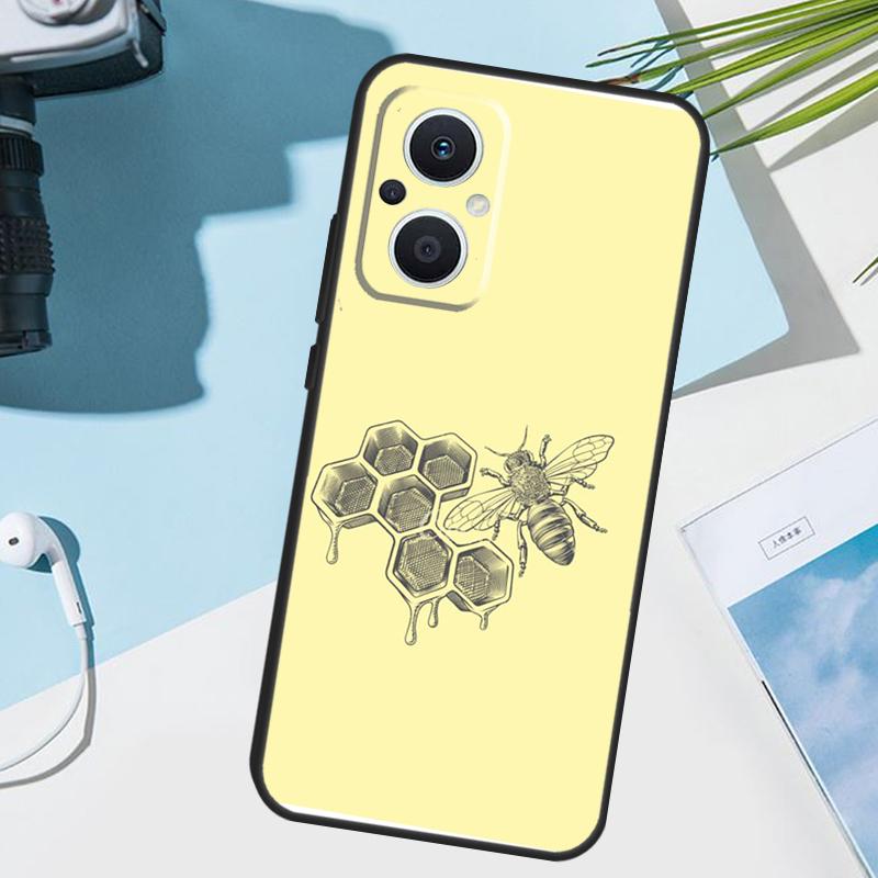 Арт-принт Пчела милый мультяшный цветочный Чехол для OPPO Reno 14 Pro 10 11 12 13 14F 13F 12F 11F 7 8 Lite OPPO Find X9 X6 X5 X8 Pro Чехол