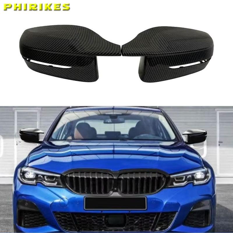 For BMW 3 4 5 7 Series G30 G38 Bright Black Side Wing Rearview Mirror cover caps G20 G21 G28 G22 G11 G12 M4 style LHD RHD