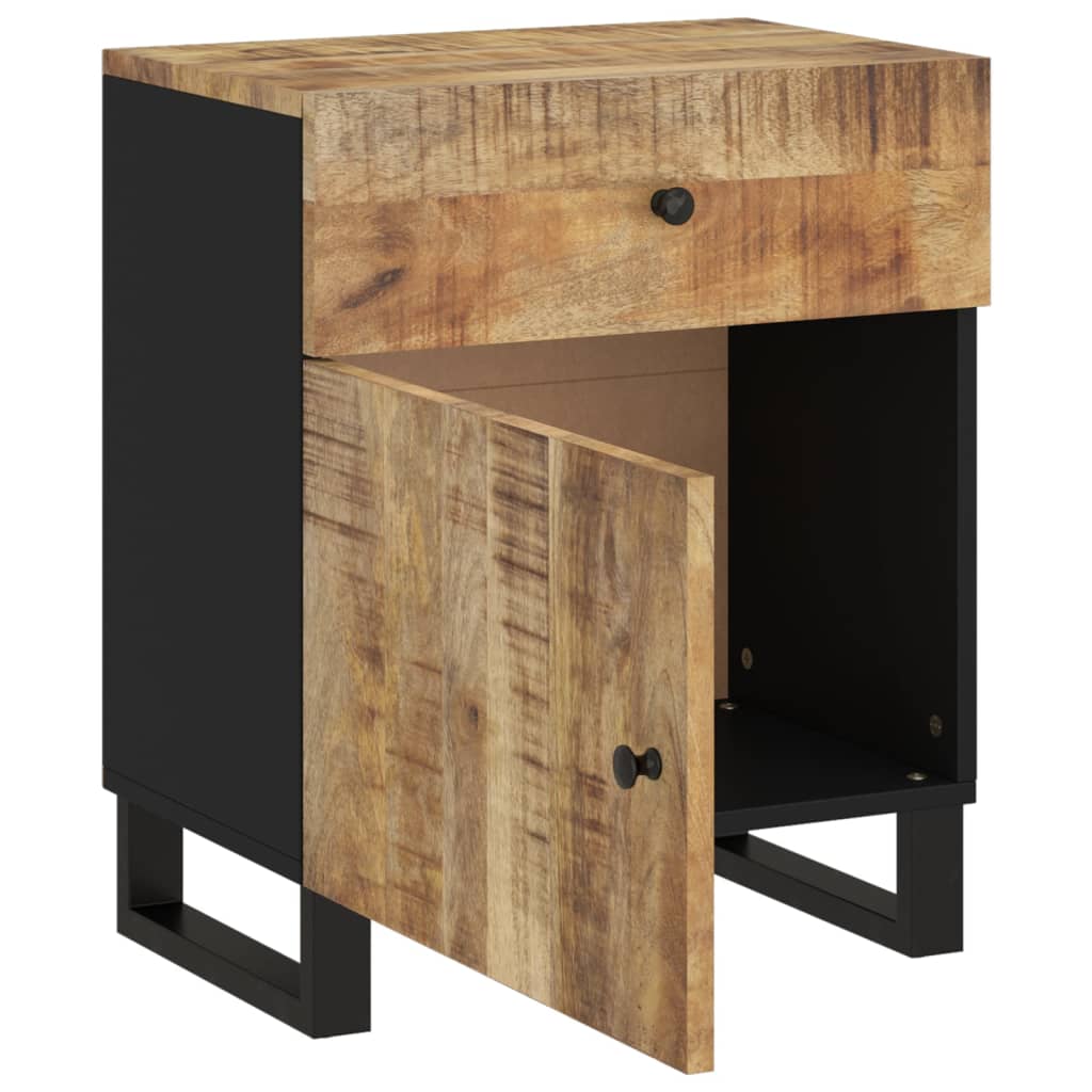 Nightstand 50x33x60 cm Solid Mango Wood & Engineered Wood