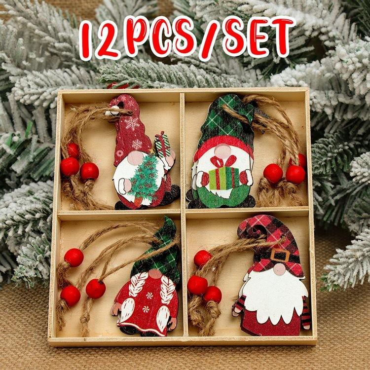 Рождественская собачья лапа двухслойный деревянный кулон Navidad Natal Noel украшение на елку Счастливого Рождества декор для дома 2025 Новый год 2025