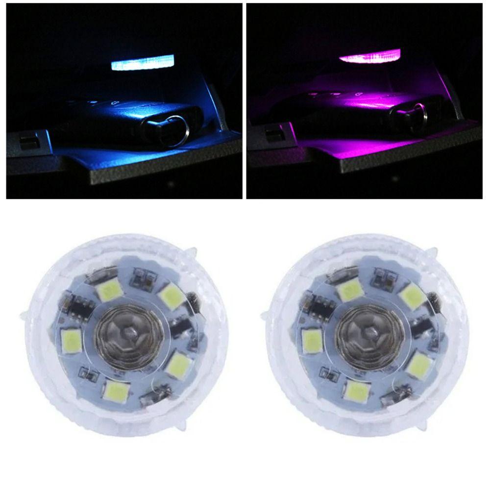 2 Pcs Finger Touch Sensor Car Interior Atmosphere Lights Self-adhesive Night Reading Light