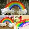 25Pcs/set Rainbow Balloon Creativity for Wedding Happy Birthday Party Colorful Balloon Decoration Accessories