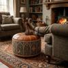 Fillable Storage Leg Bench Boho Style Footstool Cover Space Saver Storage Ottoman  Seasonal Storage