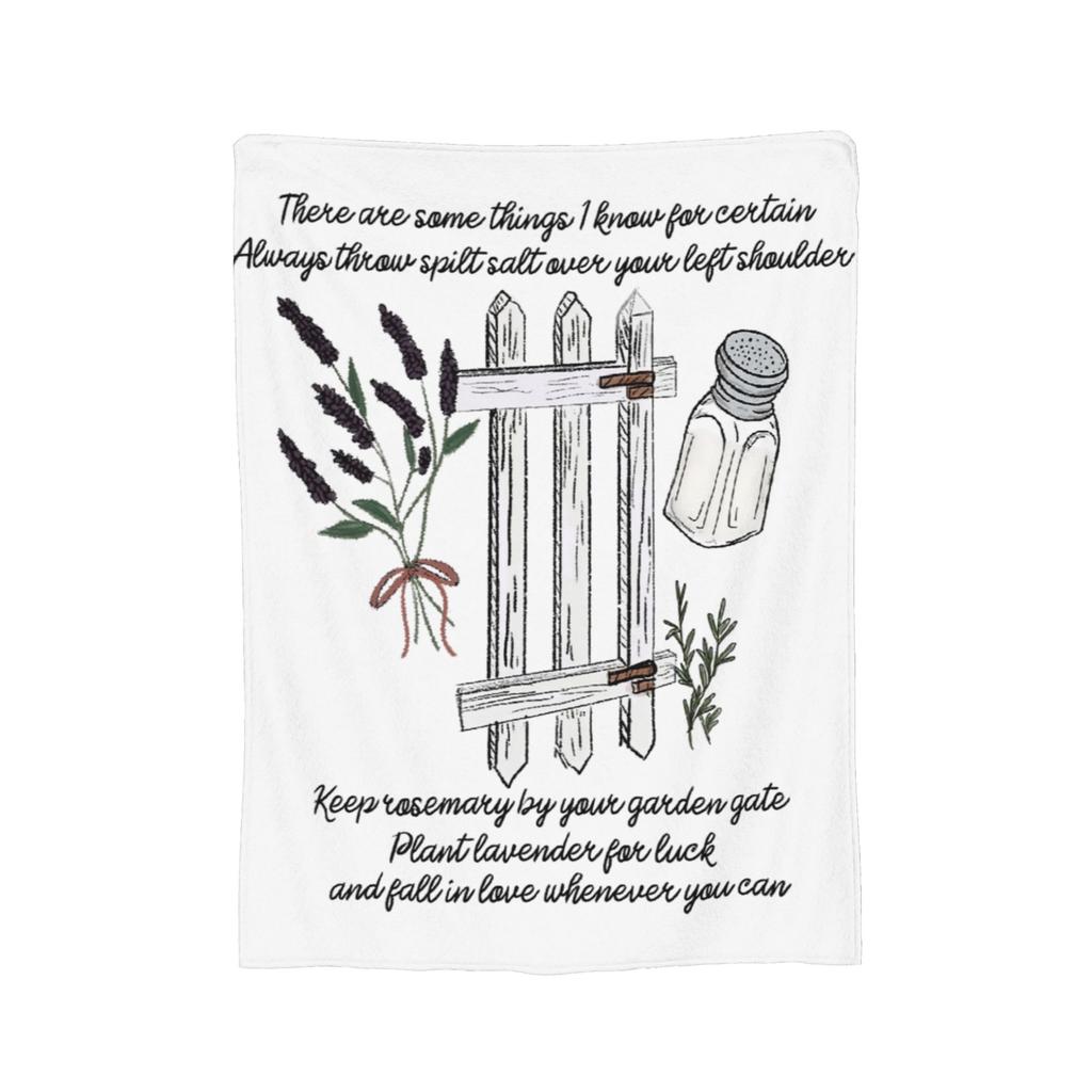 Always Throw Spilled Salt Practical Magic Inspirit Quote Fleece Blanket  Custom Throw Blanket for  Sofa Bedding Lounge Rug Piece