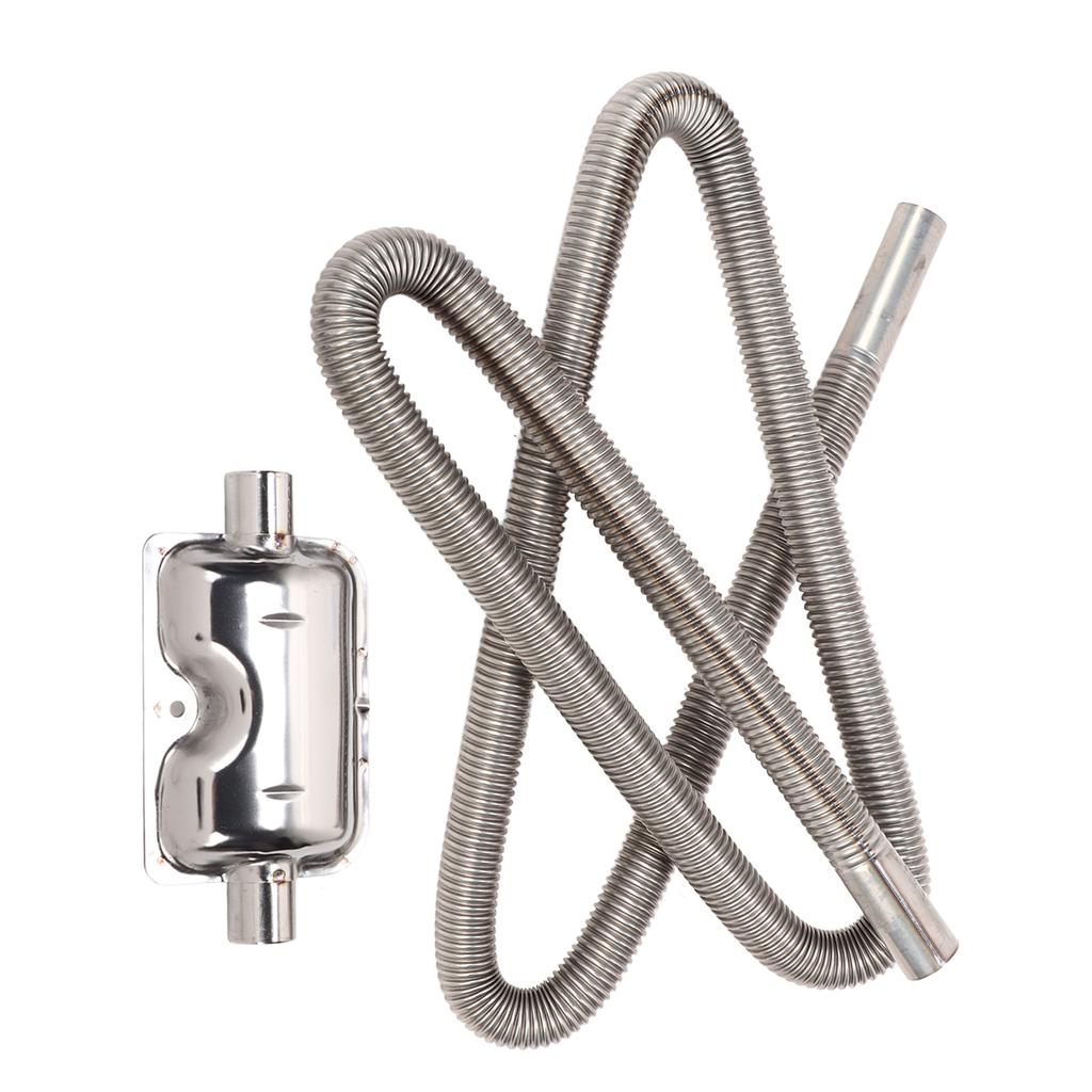 Parking Air Heater Exhaust Pipe with Muffler Stainless Steel Fuel Tank Diesel Gas Vent Hose 2.5cm