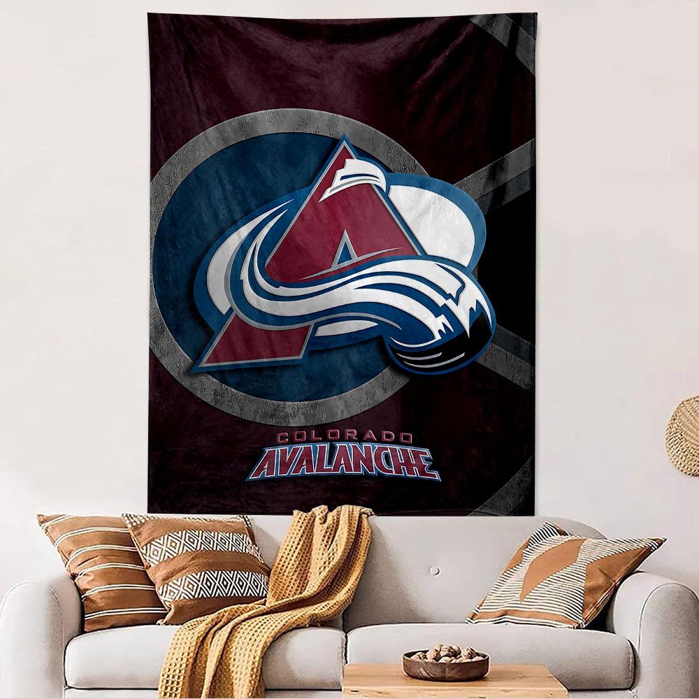 Colorado Avalanche Tapestry Wall Hanging, NHL Hockey Logo, Wall Decor for Bedroom Living Room Dorm