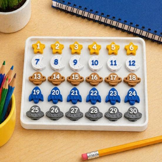Cute Cartoon Pencil Toppers Set Toppers, Lovely Charms, Pen Number Caps for Classroom Decorations School Supplies Rewards Durable Silicone Protectors