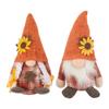 2 Pcs Sunflower Gnomes Decorations Cute Dwarf Figurines Handmade Plush Stuffed Gnomes for Holiday