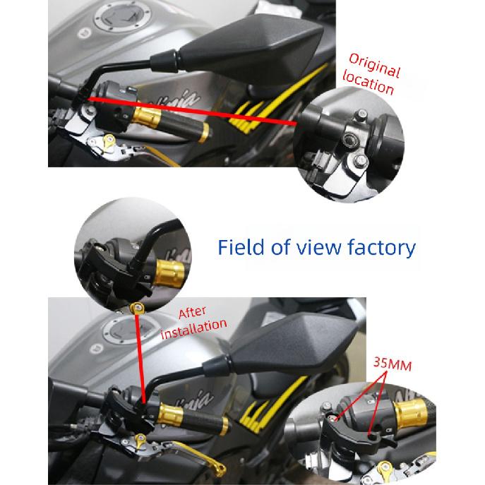 Удлинители зеркал мотоцикла, универсальные проставки для зеркал заднего вида с креплением на руль, адаптер M10