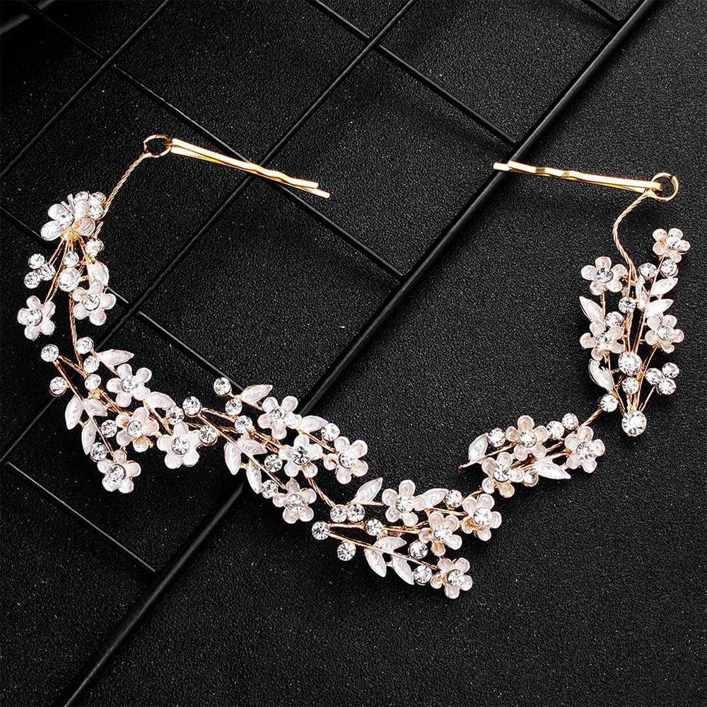 Головной убор Головной убор Свадебный Цветок Повязка для волос Украшение для волос Цветок из стразов Повязка на голову Свадебная повязка на голову