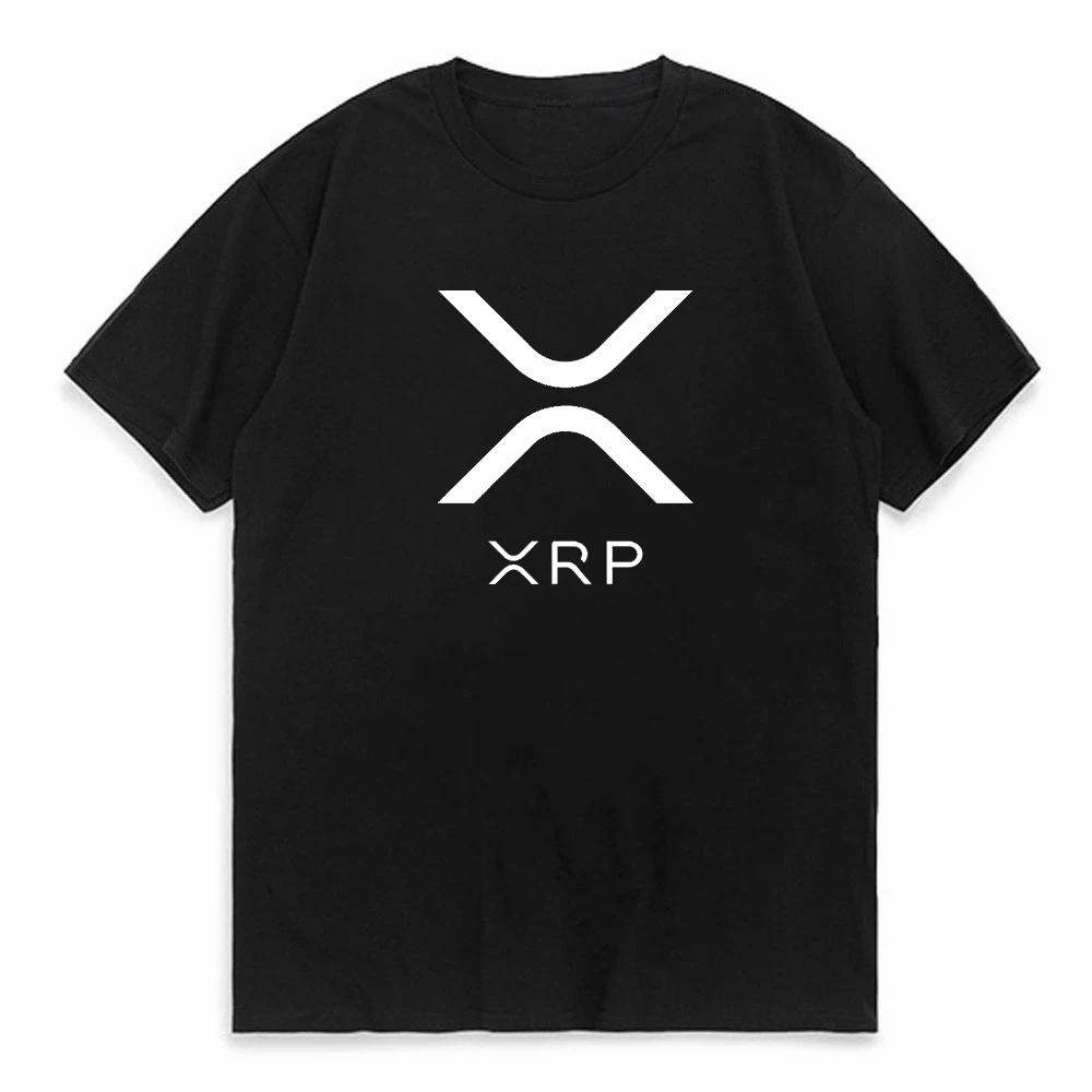 Cryptocurrency Ripple Xrp T Shirt Unisex Casual Tees Cotton Short Sleeve Cool Tops TShirt Print Graphic Bitcoin Crypto Tee Top
