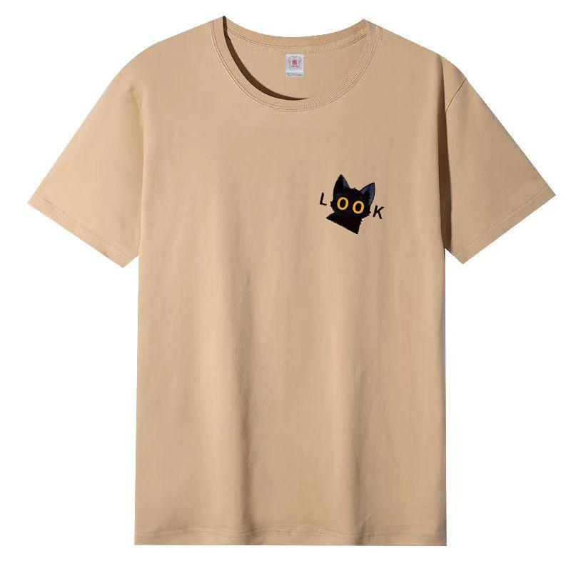 Футболка из хлопка с коротким рукавом, женская, свободная, модная, со средним рукавом, летняя, винтажная футболка