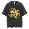 Washed Vintage System of A Down T-shirt Men Women Cotton Oversized Short Sleeve T-shirts Male Rock Band Cartoon Graphic T Shirts