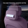 Deep Blue S07 Car Tissue Box: Fits 26 Models, Seat Backrest Hanging Design for Car Interiors.