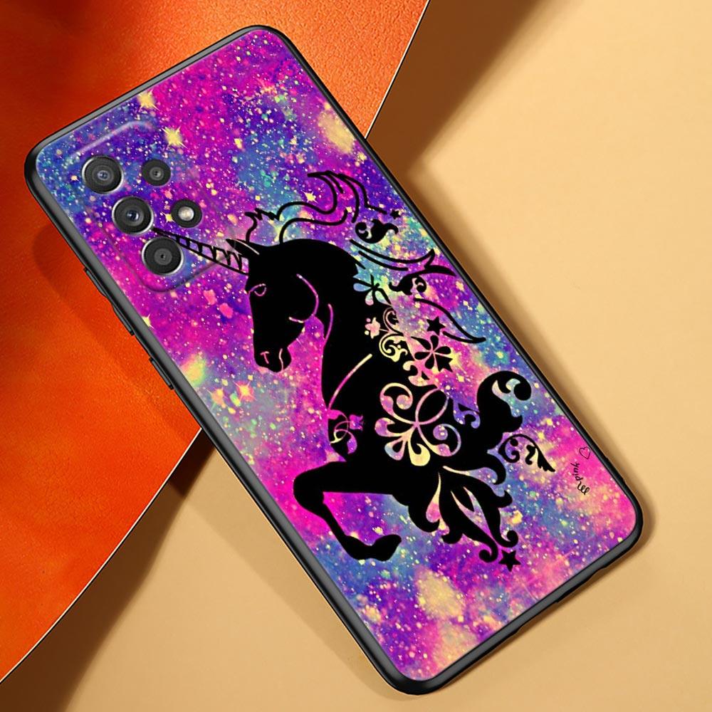 Cute Cartoon Rainbow Unicorn Case For Samsung Galaxy A23 5G Cases A13 4G A24 A23 A12 A14 A21s A22 A01 A03 A04 S Soft Phone Cover