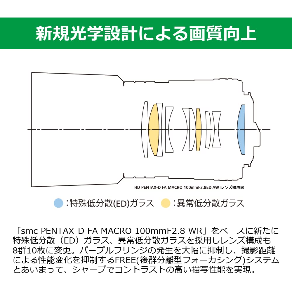 PENTAX HD FA MACRO AW Черный Телеобъектив Макро размер изображение алюминиевая стружка Зеркальная камера K серии оснащена изображением 20320 PENTAX-D 100mmF2.8ED [Полный