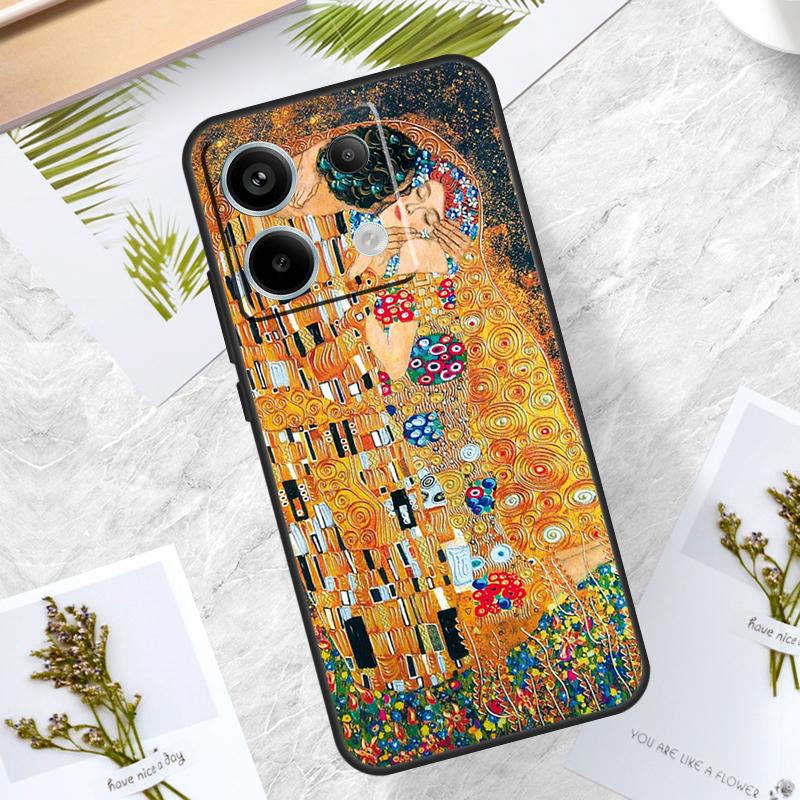Чехол для телефона Xiaomi Redmi Note 13 11 8 9 10 12 Pro 12S 11S 10S 9S Redmi 13C 9C 10C 12C с картиной Густава Климта «Поцелуй» Funda