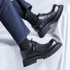 Дерби Толстая подошва Мужские туфли Модный минималистичный стиль Открытый Трендовый Вечеринка Офис Уличная молодежная Качественная черная повседневная обувь