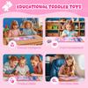 Магнитные пазлы для малышей и детей 3-8 лет Девочки,(3 36 Штук) Амбистома Дорожные Пазлы Игрушки для Детей 4-6 Лет Подарок на День Рождения