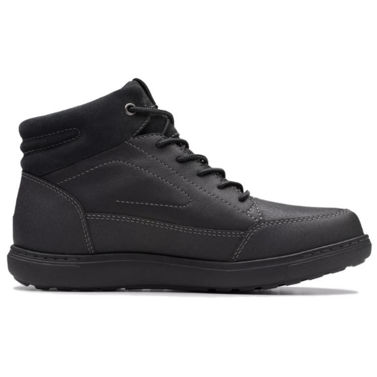Clarks Кожаные Нескользящие Модные Ботильоны Мужские ботинки Черные 26180204