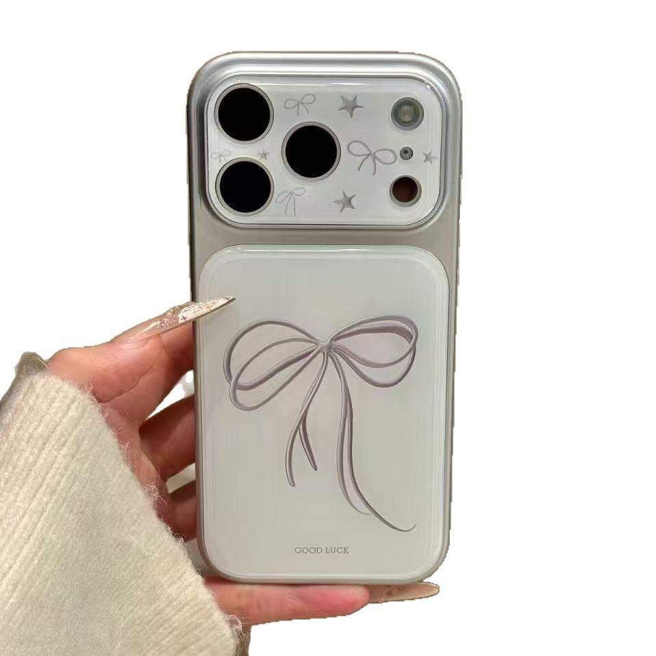 Ins бантики со звездами для iPhone17promax Apple 16/15/14 Pro чехол для телефона секунды становятся женскими