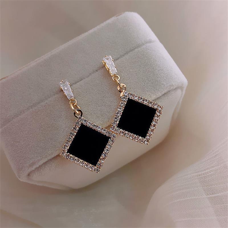 Новые модные квадратные серьги с темпераментом, индивидуальностью и универсальностью