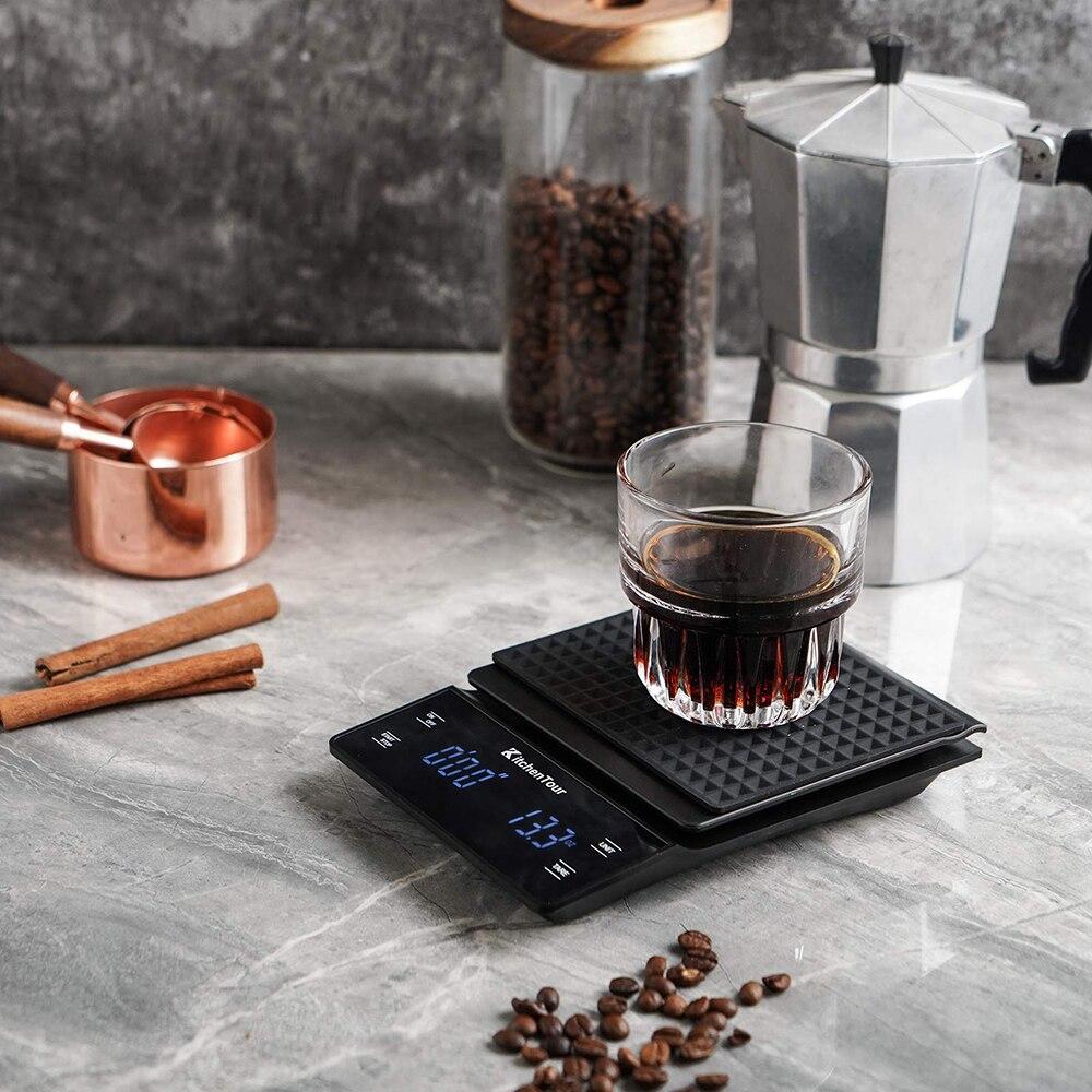 Kitchen Tools Coffee Scale With Timer Digital Multifunction Weighing Scale 3Kg0.1G Pour Over Drip Espresso Scale Lcd Display