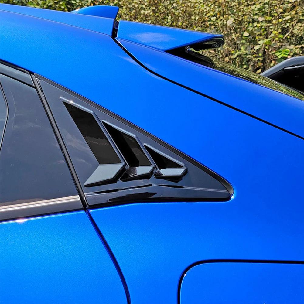 2 шт. ABS задняя четверть панели окна боковые жалюзи карбоновое волокно цвет вентиляционная наклейка крышка для Honda Civic Type R Notchback 2020 2024