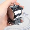 Metal Hand Tally Counter No Battery Required 4-Digit Number Device Compact