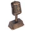 Music Award Trophy Synthetic Resin Decorative Microphone Tabletop Ornament for Home Singing Competition