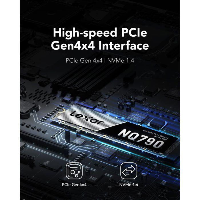 LEXAR - NQ790 - Твердотельный накопитель SSD - 1 ТБ - M.2 2280 PCIe Gen 4x4