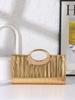Elegant Pleated Evening Clutch: Shiny Party Handbag for Banquets