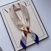 New Hundred Hundred Satin Letter Print Neckerchief 70×70 Silk Scarf Small Square Scarf High Sense of French Scarf