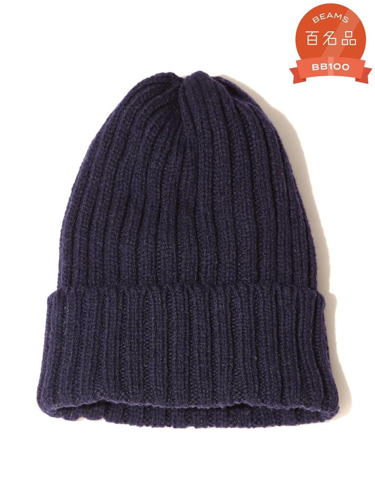 [BEAMS PLUS] Шерстяная шапка-бини для мужчин, темно-синий - 38410023247