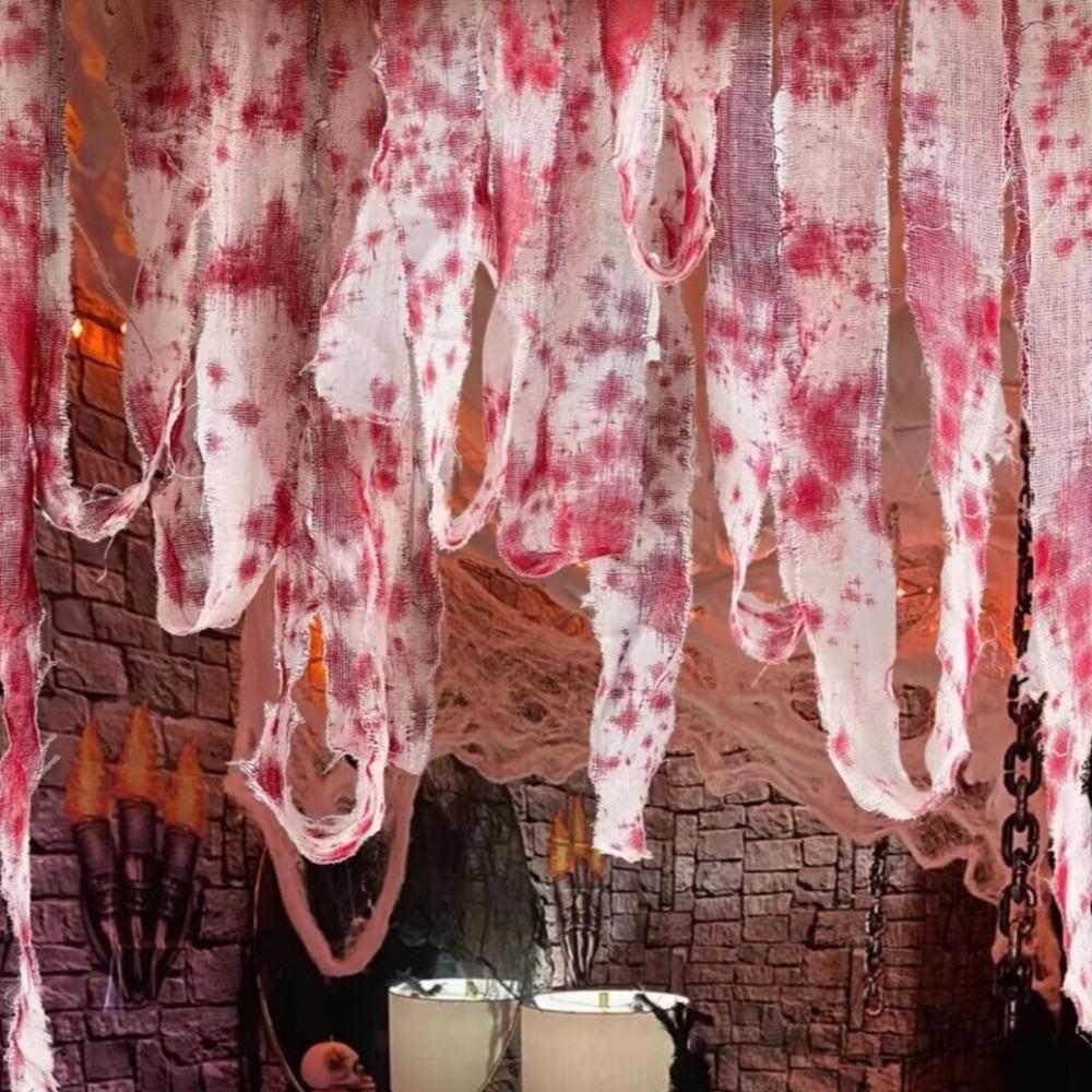 5/10/15/20M Blood Gauze Bandage Scary Bloody Cloth Strips Haunted House