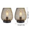 Freeshipping Birdcage Shape Table Lamp Cordless Battery Lamp Nordic Brown Decorative Indoor Light