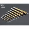 HSS 6542 Titanium Metric Spiral Fluted Machine Screw Tap Drill M3-M8 Spiral Pointed Taps Tapping Thread Forming Tools Set