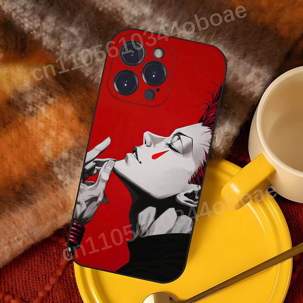 Чехол для телефона Аниме Х-Хисока М-Морроу для iPhone 17,16,15,14,13,12,11,Pro,Max,Plus Мягкий черный чехол