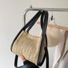 Mori универсальная повседневная плетеная женская сумка через плечо 2025 большая вместительная сумка-тоут под мышкой для поездок на работу, портативная соломенная сумка
