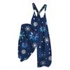 Women's Summer Bib Pants Christmas Printed Vintage Jumpsuit (Non-Adjustable Straps)